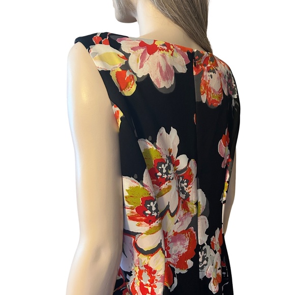 Tahari ASL Kathy Dress Sheath Sleeveless Floral Print NWT - Picture 8 of 13